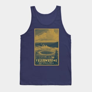 Duotone Yellowstone National Park Travel Poster Tank Top